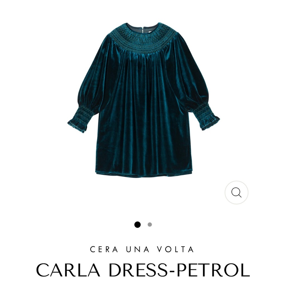 Cera una volta Carla Dress - Petrol blue, size 14
